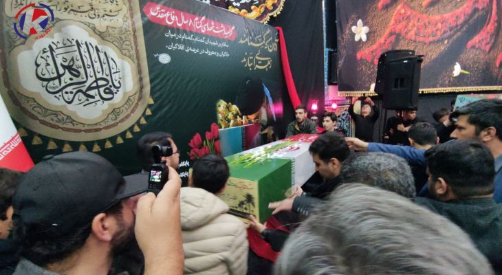 مراسم وداع با ۳ شهید گمنام در سنندج